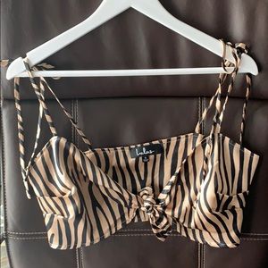 Tiger print crop top